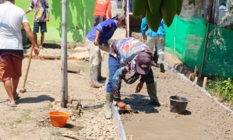 Permudah Akses Warga, Pemdes Pegagan Kembali Realisasikan Pembangunan Cor Beton